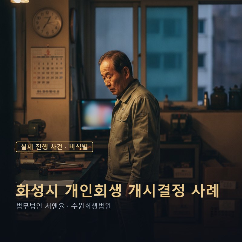 개인회생 나이 제한 있나요?｜70대 시설관리 근무자 개시결정 사례 — 이해를 돕기 위한 연출 이미지